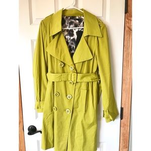 Vertigo Lime Green Trench Coat - Size L